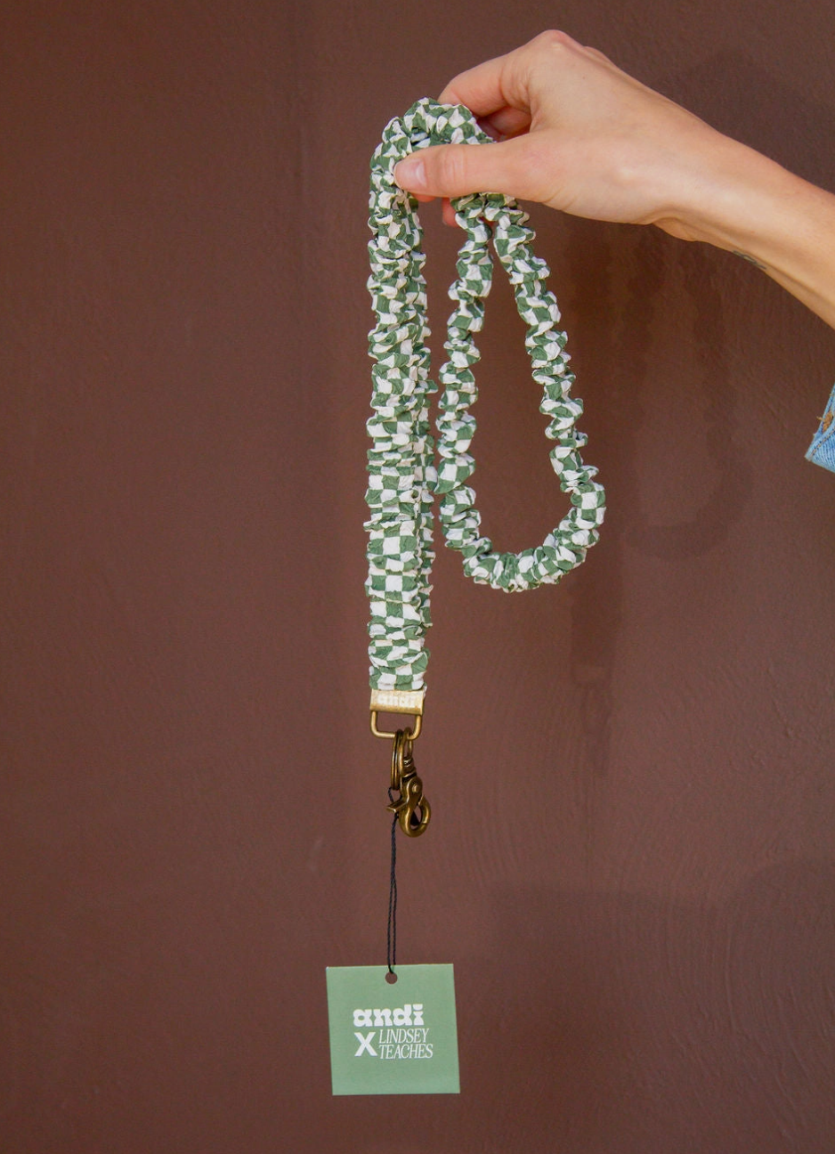 The Green Checkerboard Andi Lanyard