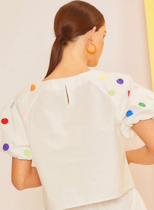 The Rainbow Dot Top